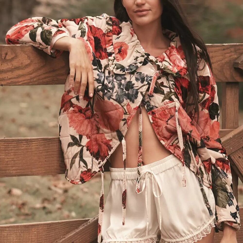 HTF Anthropologie The Hazel Velvet Quilted Jacket by Maeve